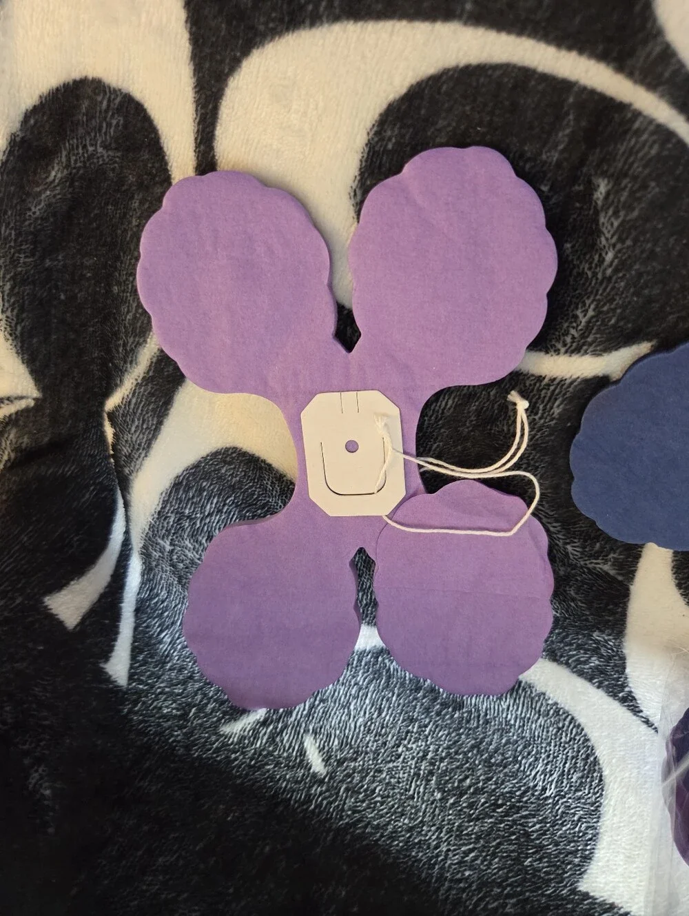 9-Pack Purple Theme Four Leaf Clover Tissue Paper Flower Garlands, NWT